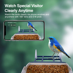 Aprilmin close-up of the 2K camera lens highlighting crisp feather detail capture