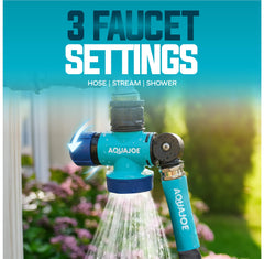 Aqua Joe pivoting outlet angled to reduce hose stress and improve water direction