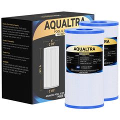 AQUALTRA front view of PRB35-IN compatible hot tub filter showing clean cartridge benefit