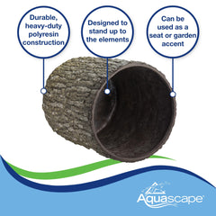 Aquascape stump open top demonstrating easy access to concealed electrical components