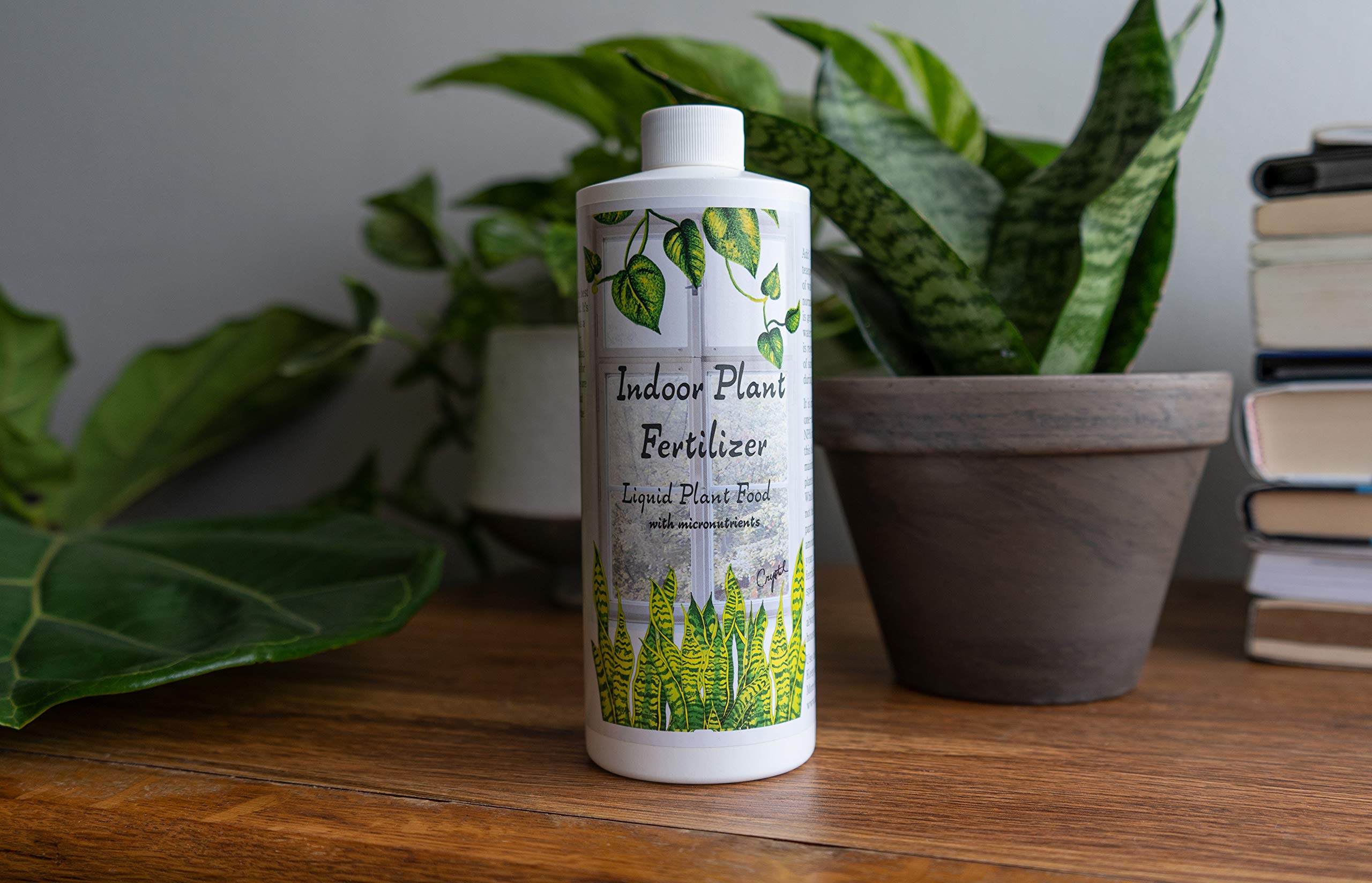 Aquatic Arts solution poured into a potted plant to feed roots