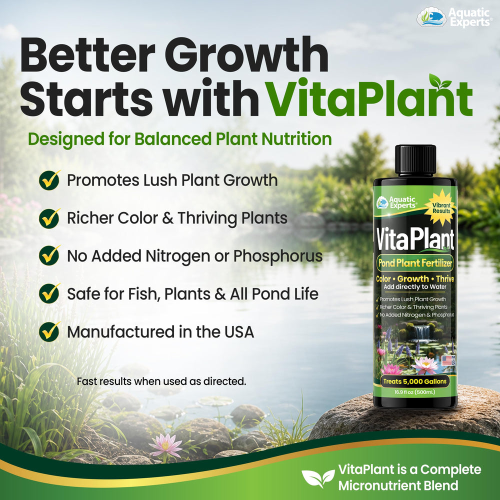 Close-up of Aquatic Experts VitaPlant liquid texture showing concentrated formula
