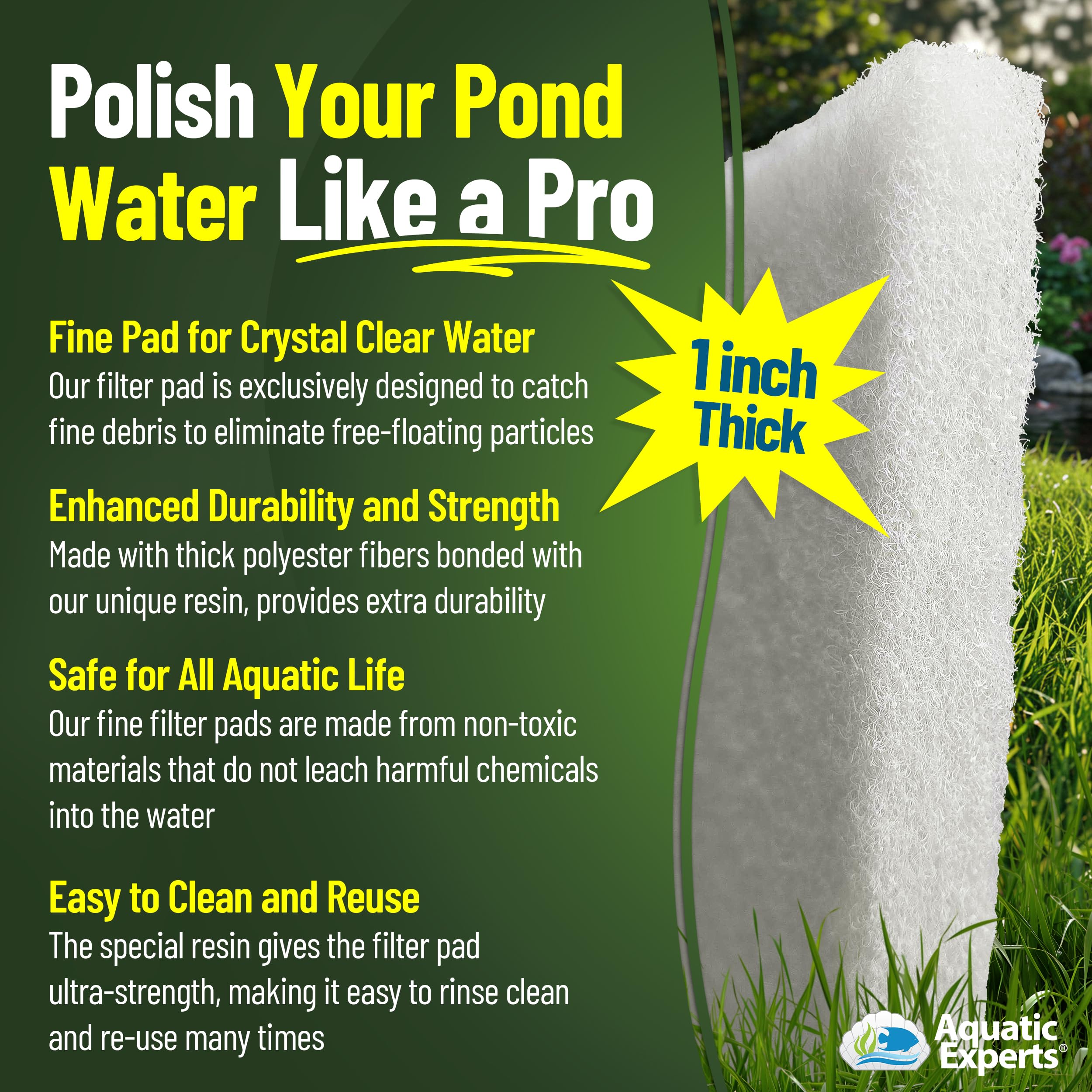 Aquatic Experts installed filter pad in skimmer box improving pond water clarity