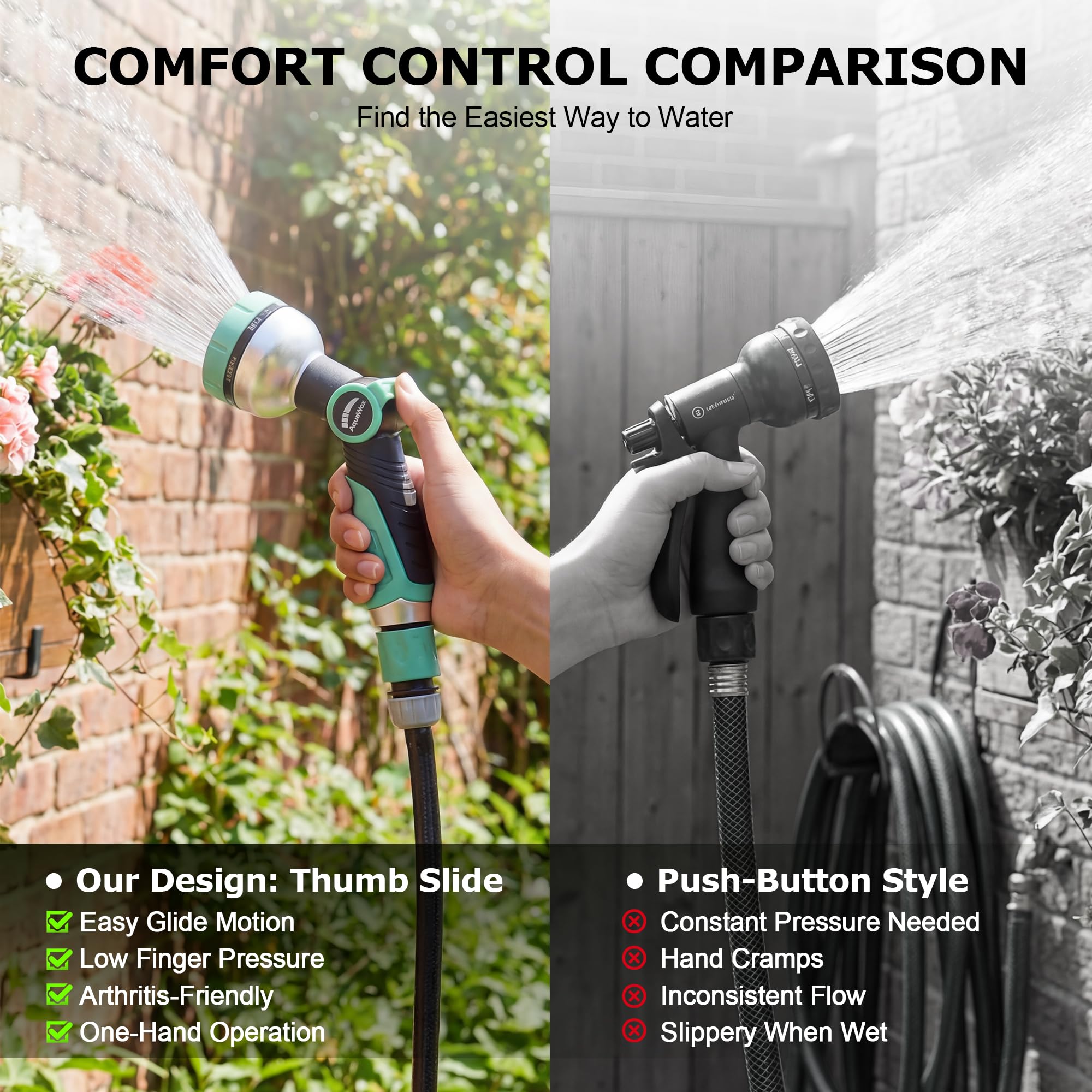 AquaWox next to a hand to show compact size and ergonomic balance benefit