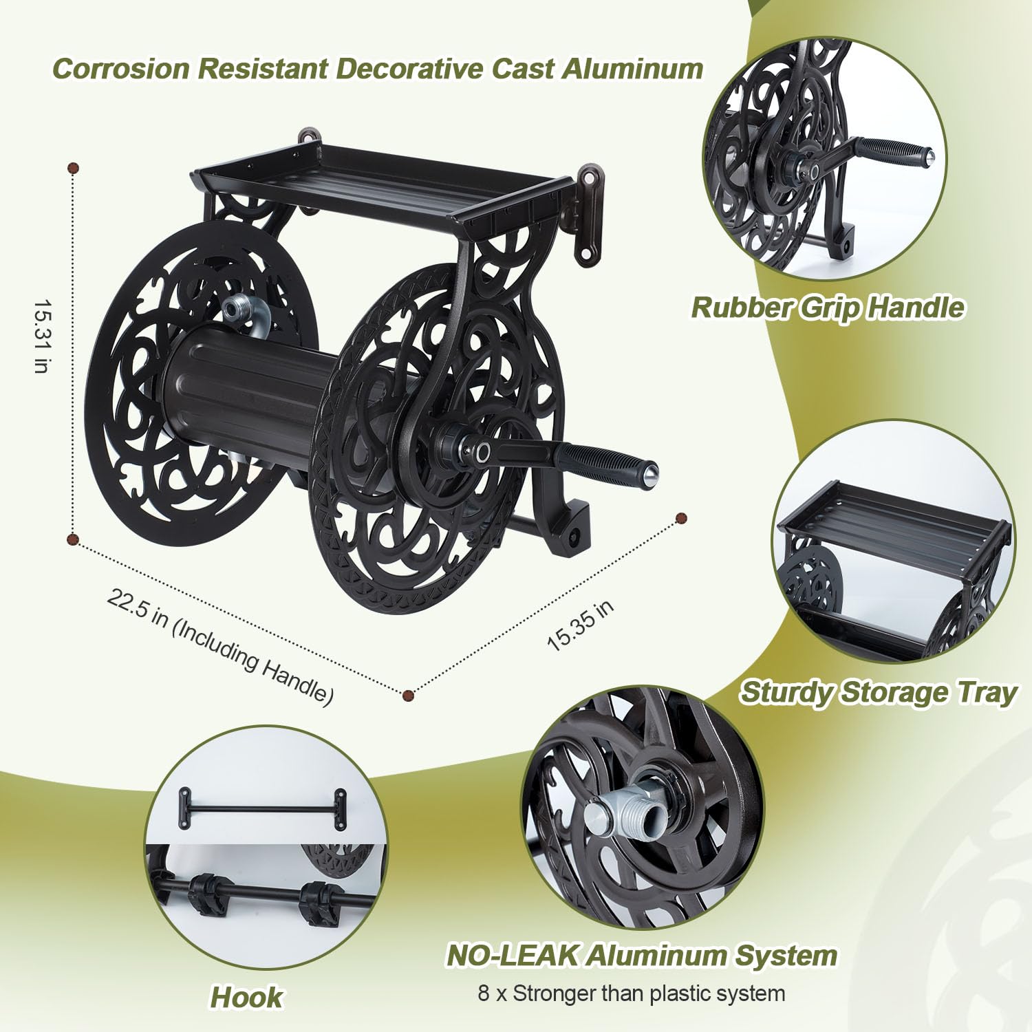 AQUAZILLA scale comparison showing 125ft capacity and clear size/fit guidance benefit