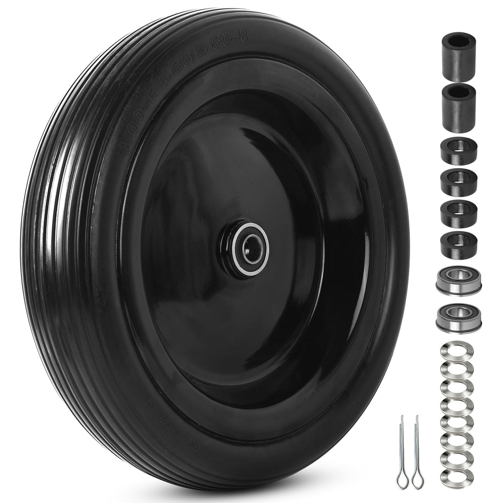 AR-PRO front view of 4.00-6 wheel showing full profile and durability
