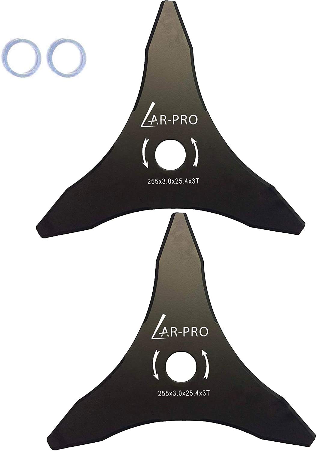 AR-PRO front view of 10-inch blades showing kit and washers, durable replacement