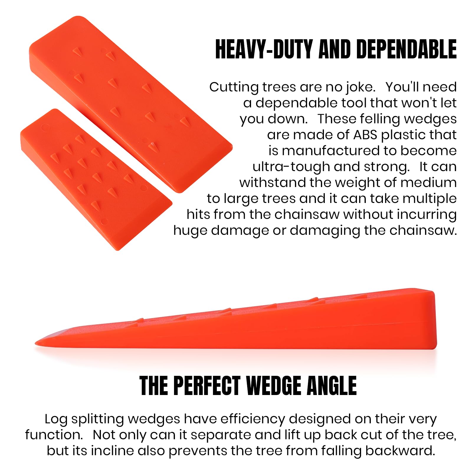 AR-PRO wedge angled edge detail, engineered incline provides reliable tree lift