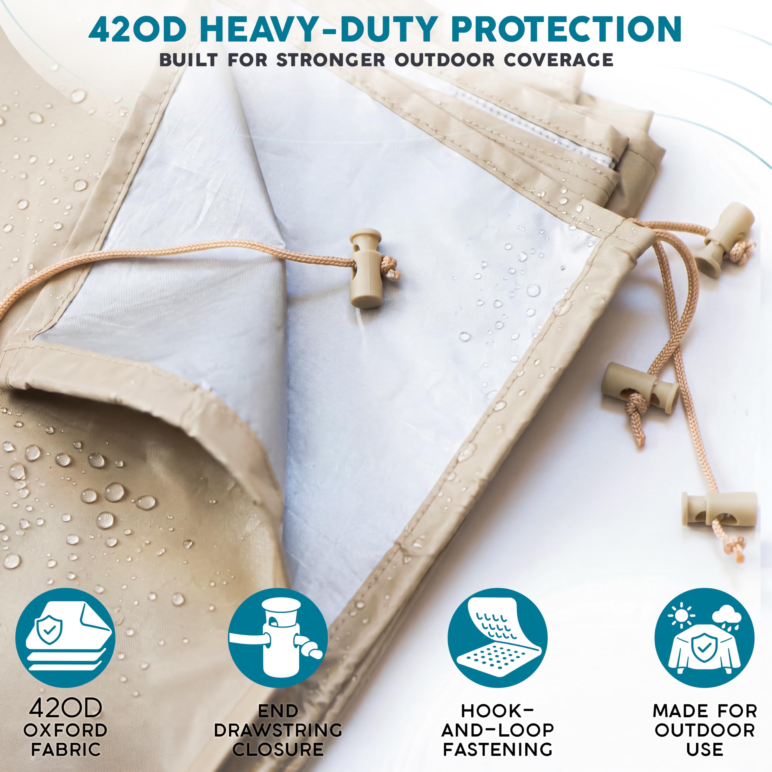 ARDILA VEELA close-up of 420D Oxford fabric for durable weather resistance