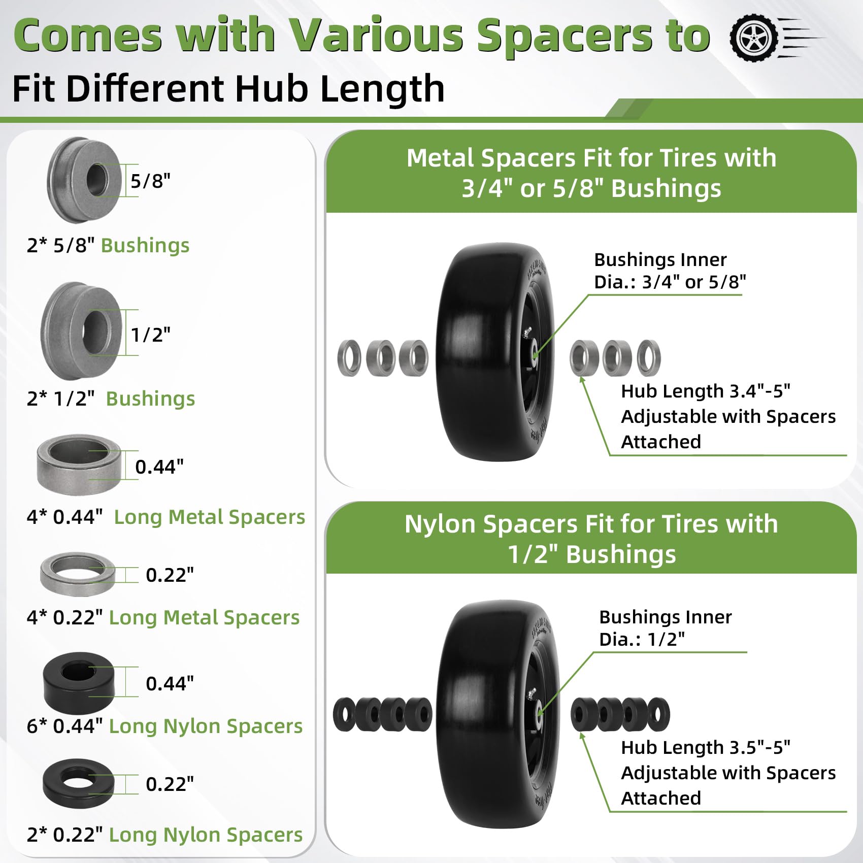 Aremae tire mounted on a zero-turn mower demonstrating reliable turf performance