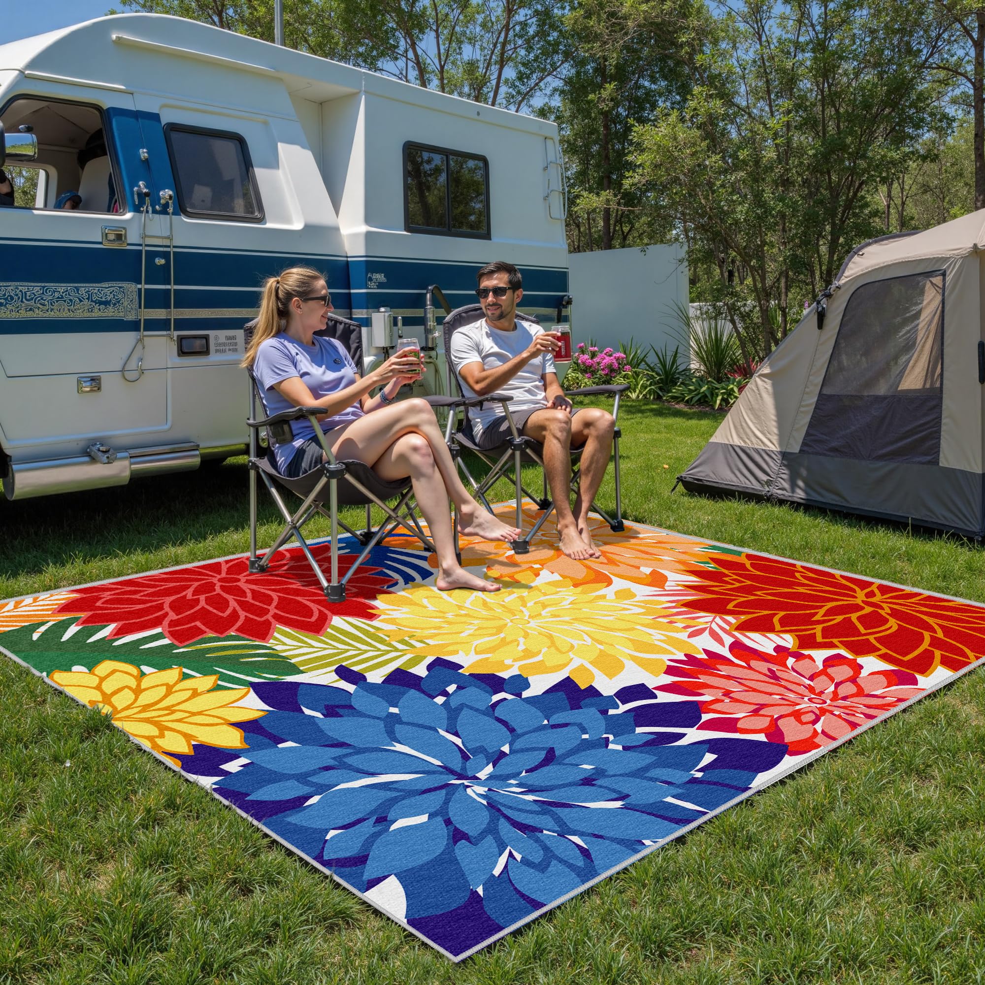 Arenarug folded for storage highlighting portability and easy seasonal storage