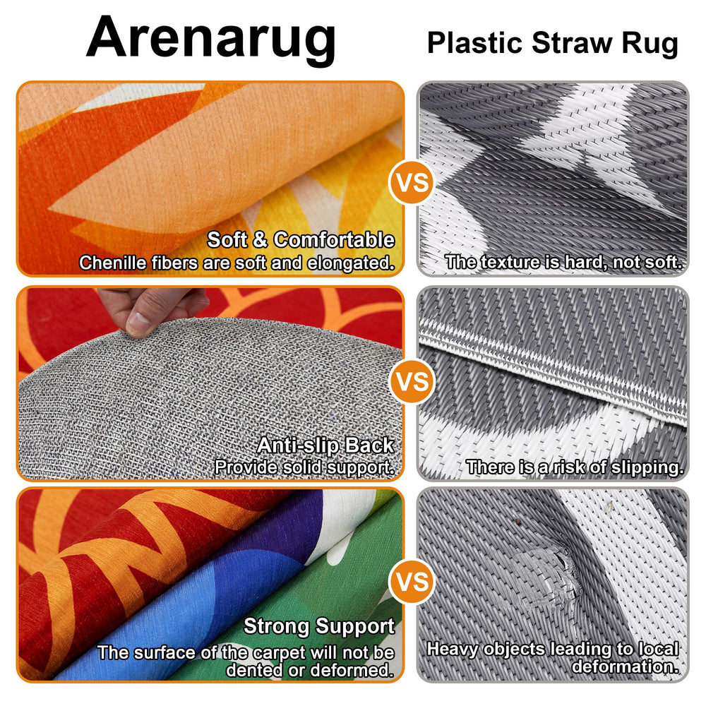 Arenarug being hosed down outdoors to show easy washable cleanup benefit