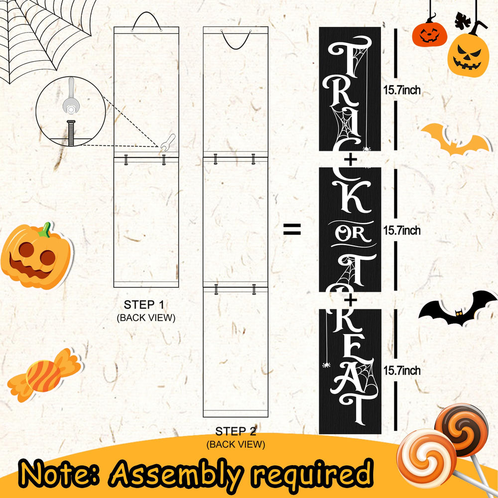 ARKUKT trick or treat lettering detail showing clear festive message