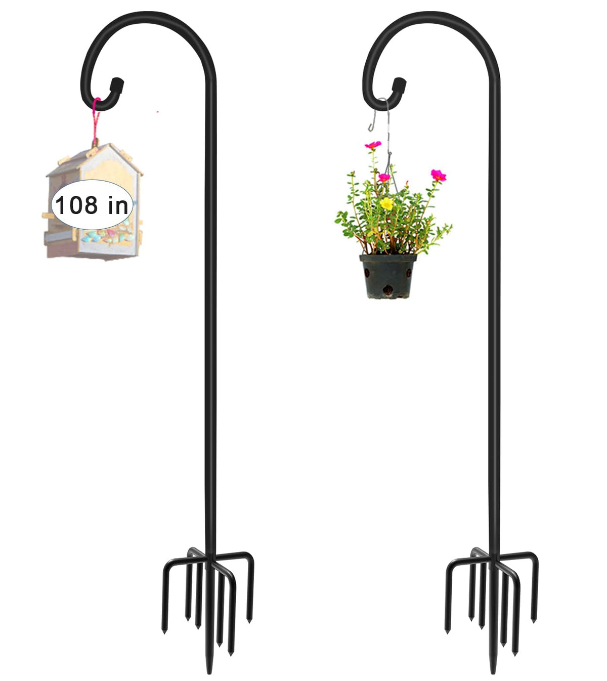 Artigarden front view of full assembled hook showing stability and height