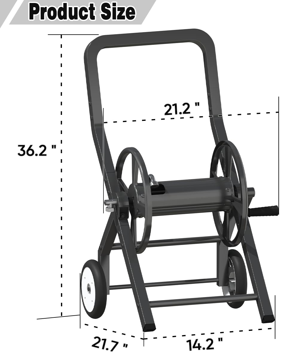 Artigarden non-slip winding handle in use for effortless retraction