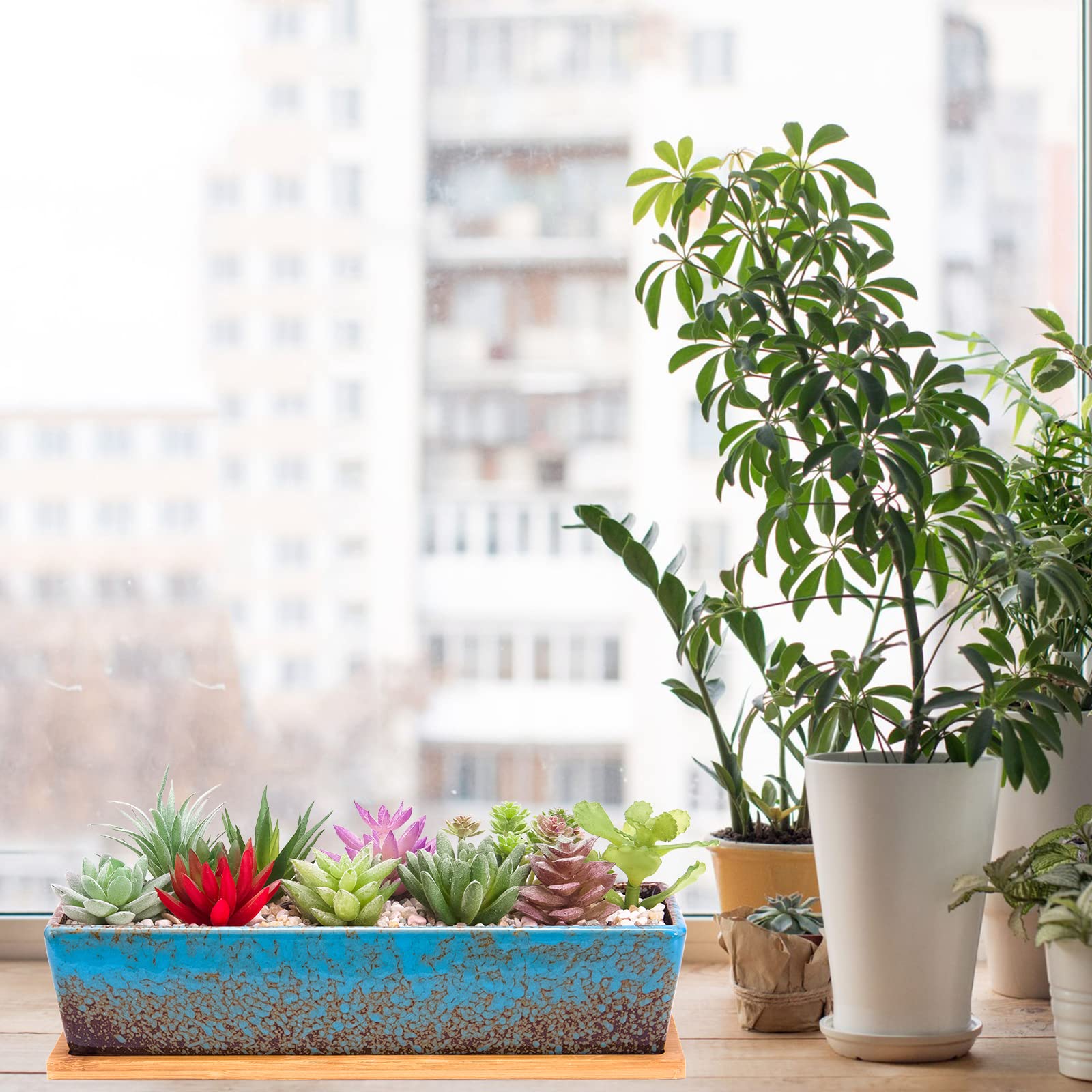 ARTKETTY planter beside ruler to show 12-inch length and scale for placement