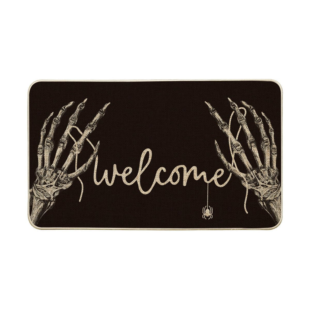 Artoid Mode front view welcome hand bone mat adds spooky curb appeal