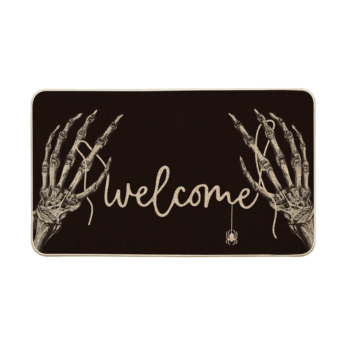 Artoid Mode front view welcome hand bone mat adds spooky curb appeal