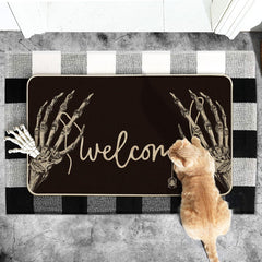 Artoid Mode doormat in porch setting creates festive, welcoming entry