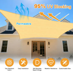 Artpuch installed sail over patio providing shaded outdoor comfort