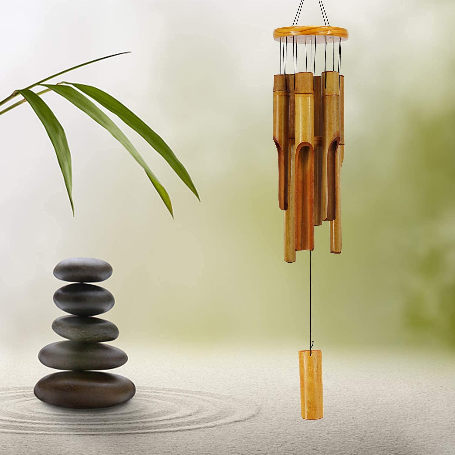 ASTARIN close-up of bamboo tubes highlighting handmade texture and soothing sound