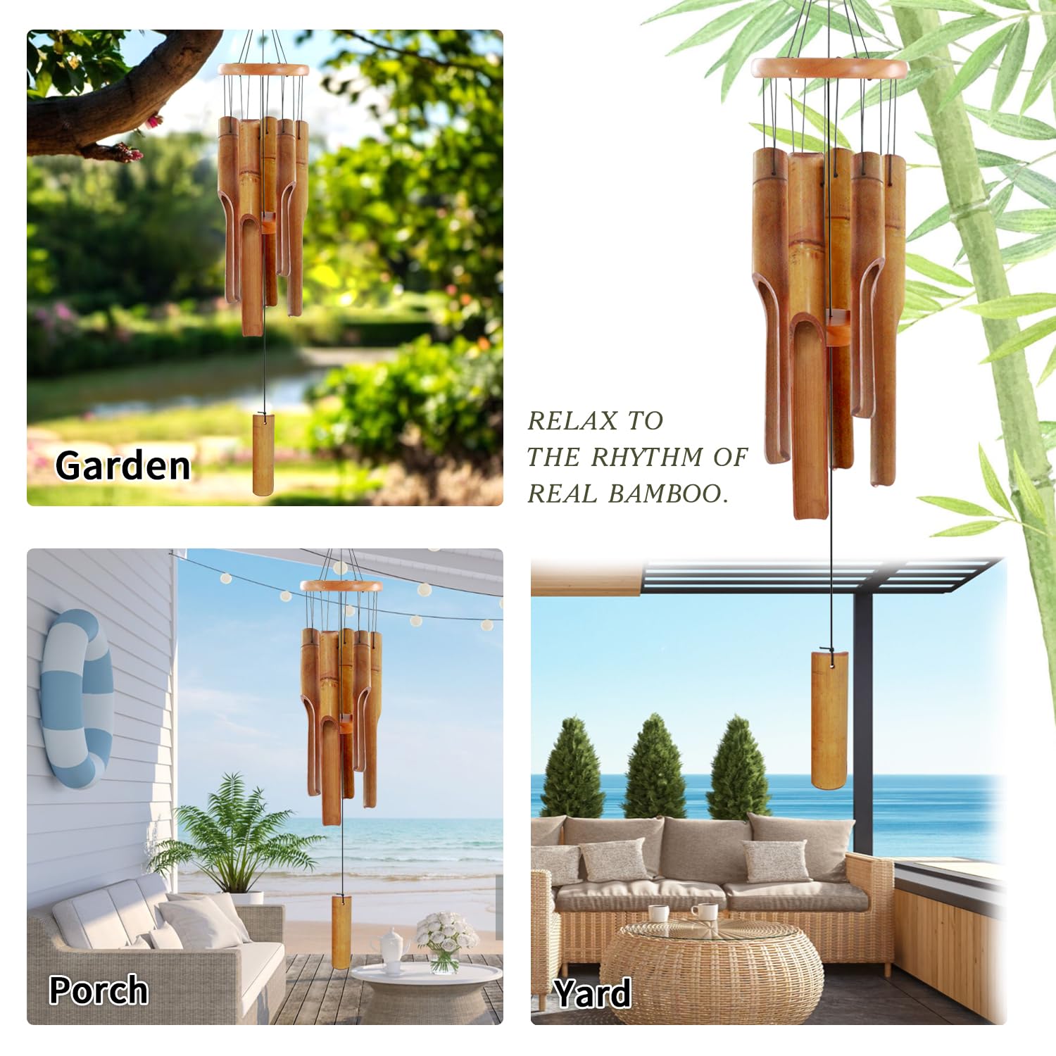 ASTARIN suspended from garden branch illustrating gentle motion and ambiance