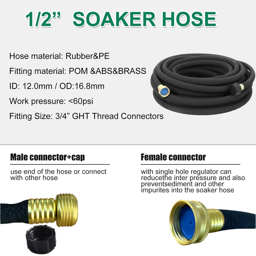 Aurssa soaker hose laid along vegetable row providing targeted watering