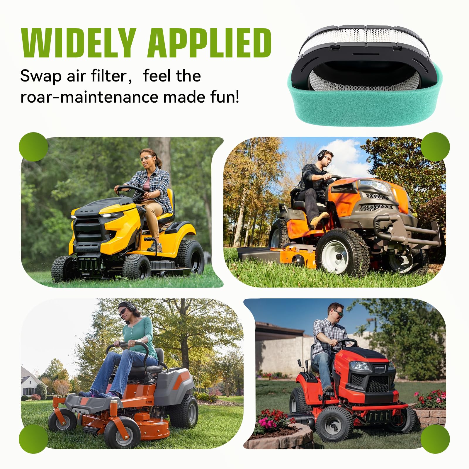 AUTOKAY lifestyle mower maintenance scene showing fast tune-up and convenience