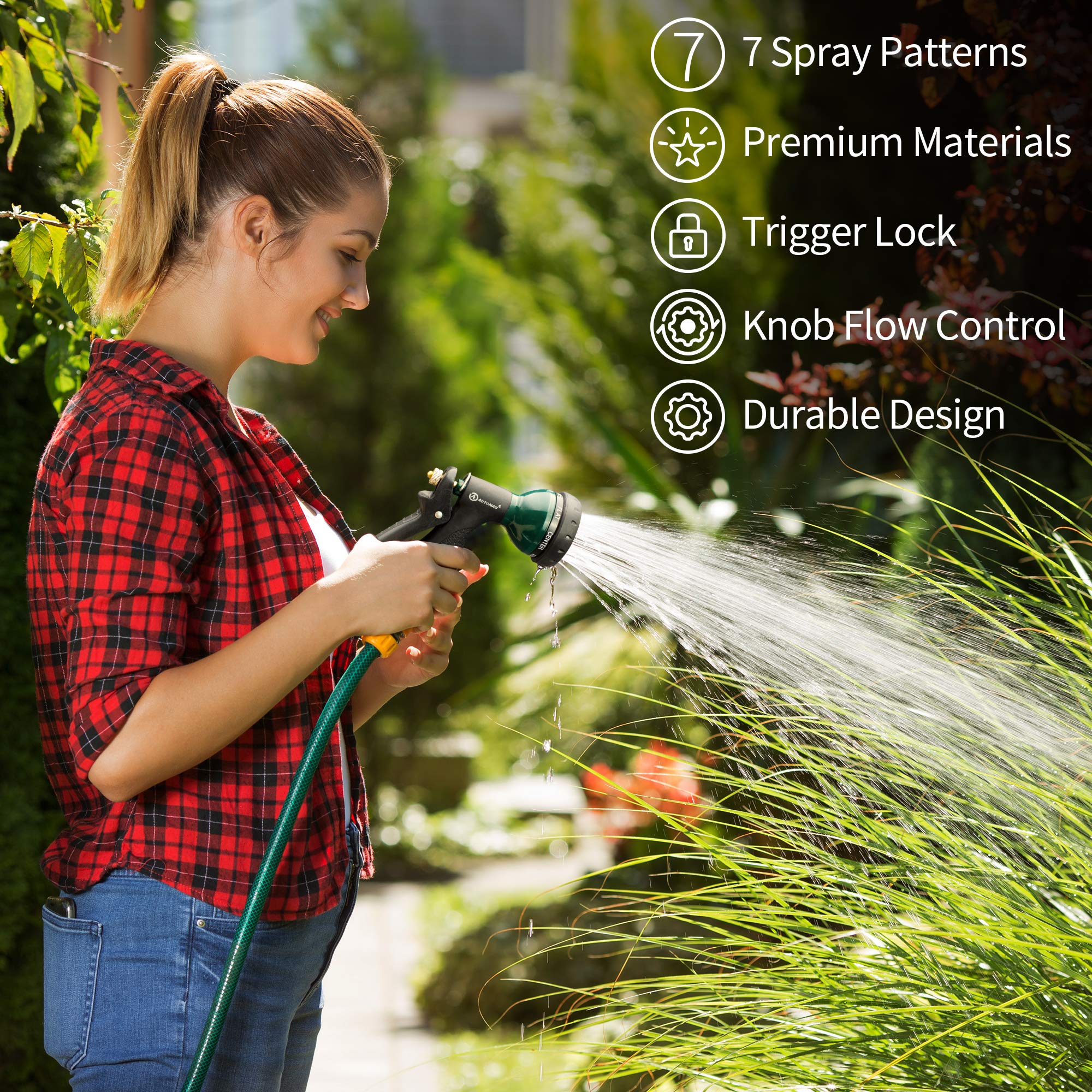 AUTOMAN nozzle placed beside ruler to show compact size advantage