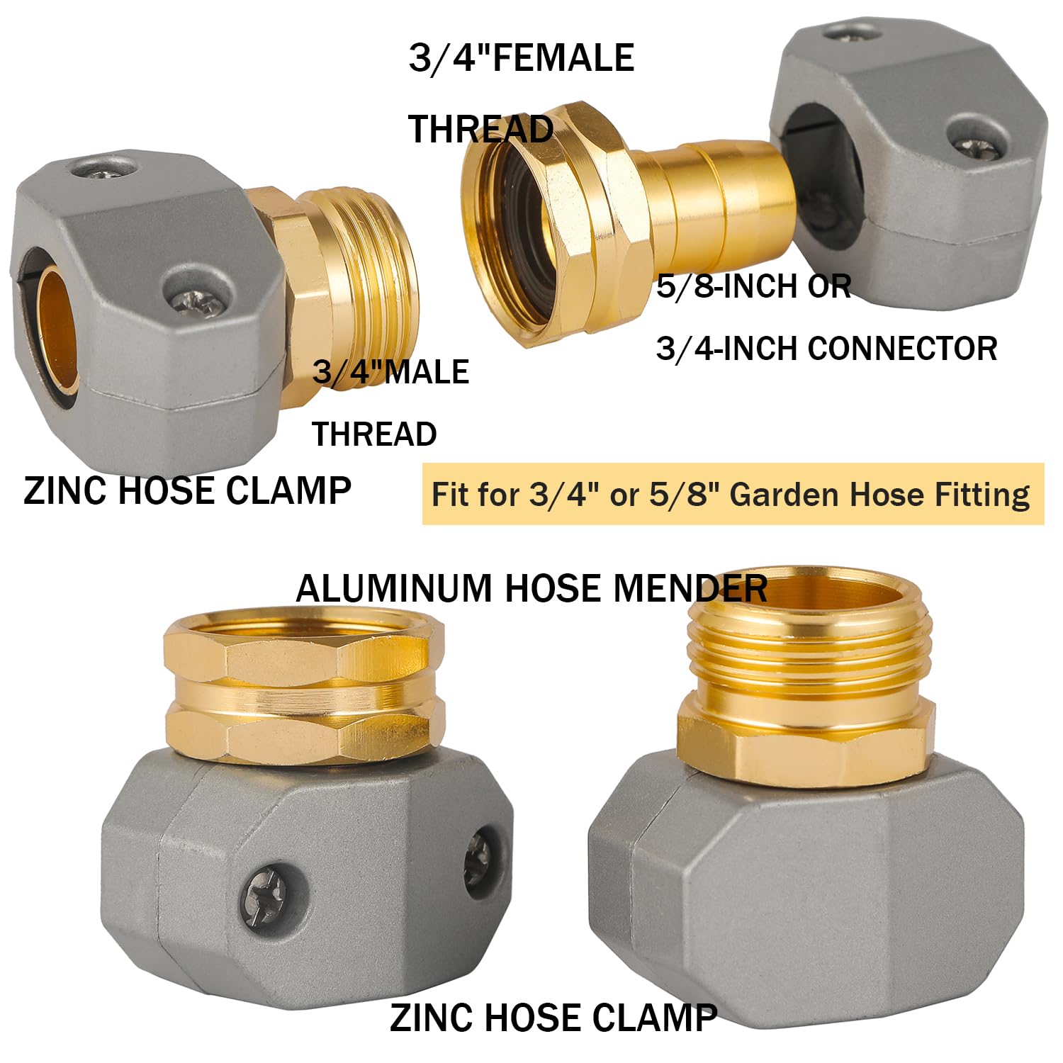 AuySier zinc clamp and stainless screw texture showing rust-resistant durability