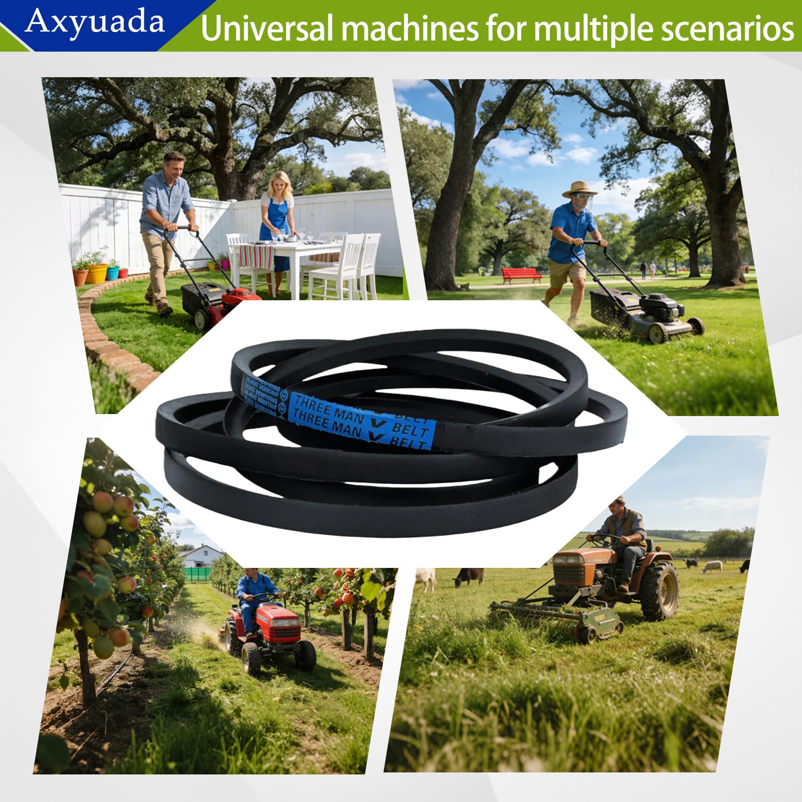 Axyuada belt in hand with packaging contents ready for quick replacement and easy installation