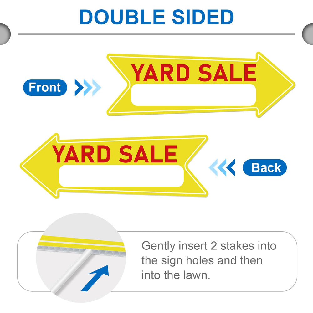Ayifan sign with metal stake installed demonstrating secure ground anchoring benefit