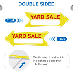 Ayifan sign with metal stake installed demonstrating secure ground anchoring benefit