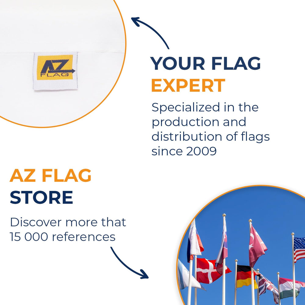 AZ FLAG blister pack packaging ready for retail or gifting with protected flag inside
