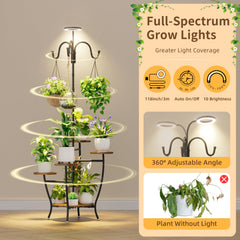 BACEKOLL adjustable grow light panel angled over plants to boost indoor growth