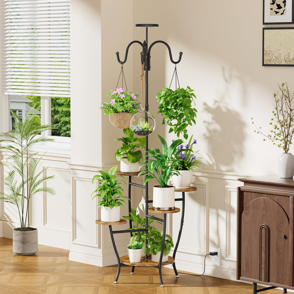 BACEKOLL hanging hooks with trailing plant showing space-saving vertical display