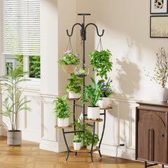 BACEKOLL hanging hooks with trailing plant showing space-saving vertical display