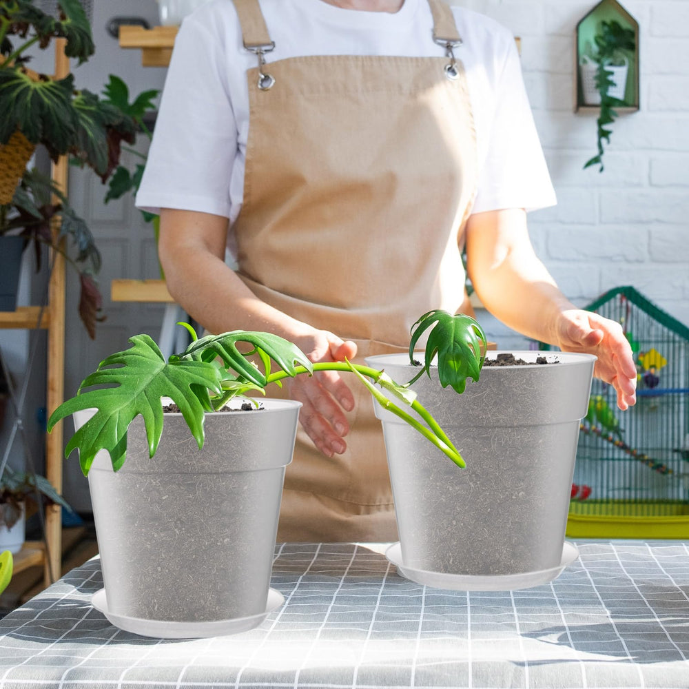 Baderke pot next to ruler illustrating 9.65 inch size for scale and fit