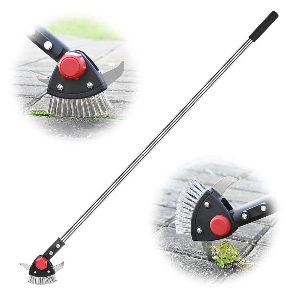 BARAYSTUS front view of fully assembled weeder showing ergonomic grip and heads for easy use