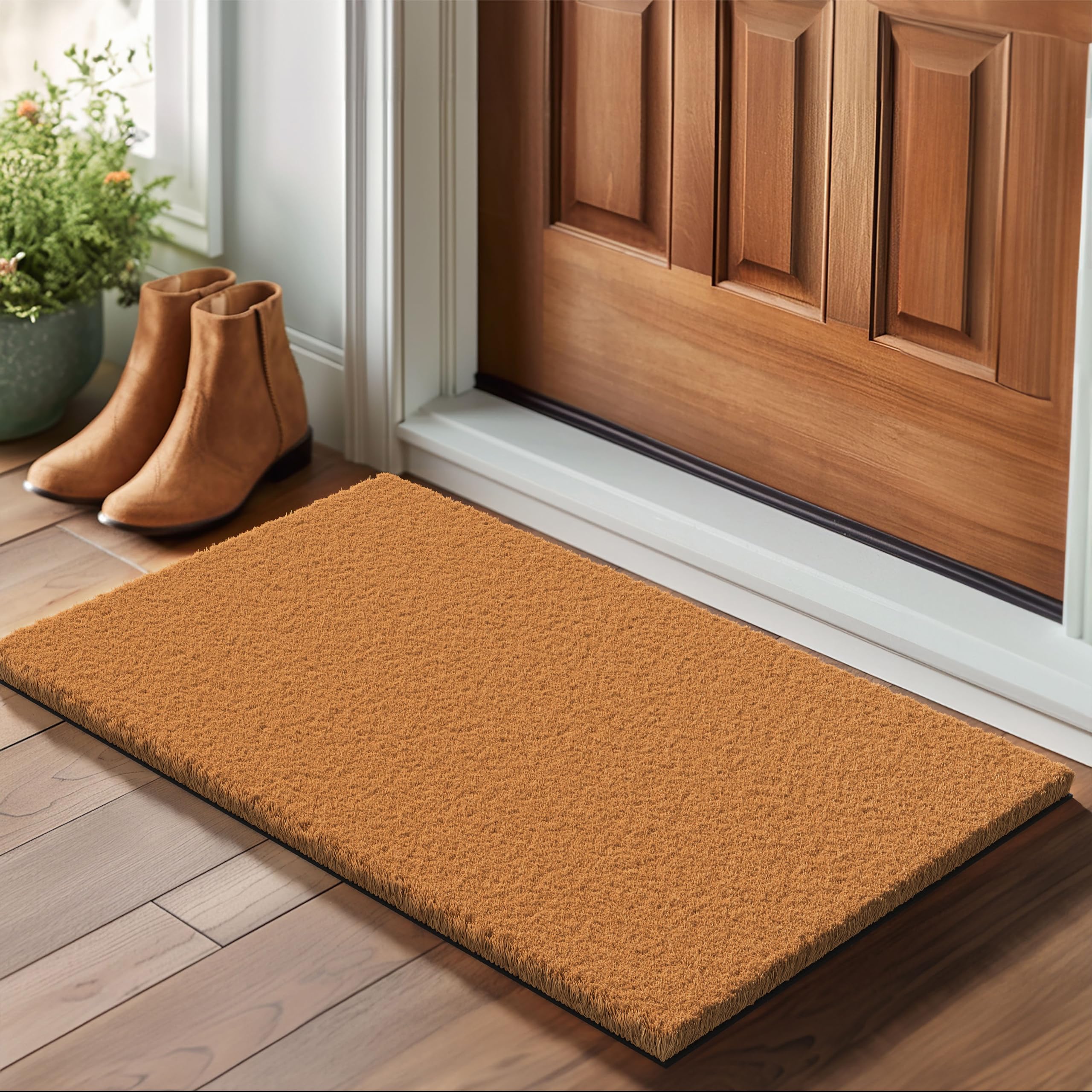 Barnyard Designs close-up of coarse coir bristles, effective dirt removal