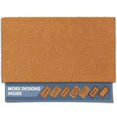 Barnyard Designs front view showing plain brown coir mat, durable entry protection