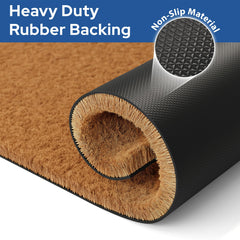 Barnyard Designs mat on covered porch, keeps floors cleaner and tidy