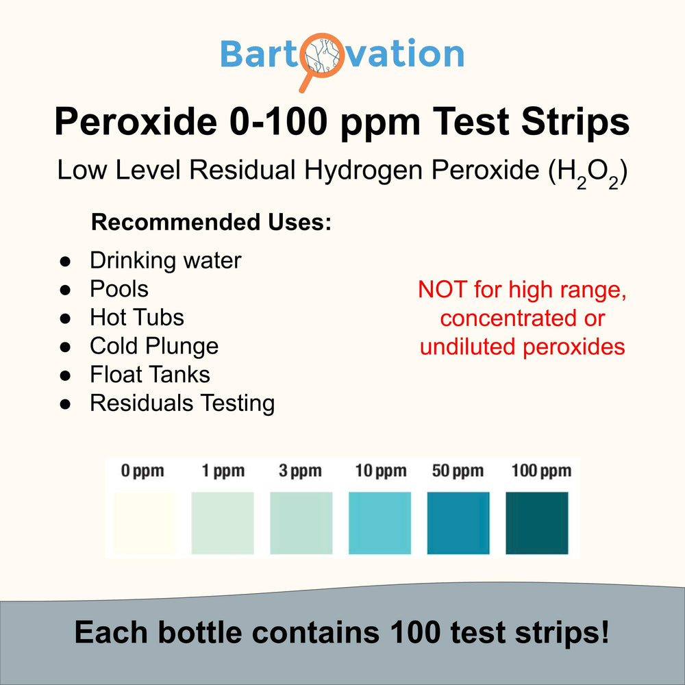 Bartovation close-up of a test strip tip showing blue color development for quick readings
