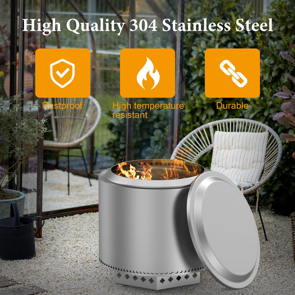 BBQ-PLUS 600D Oxford protective cover draped over Bonfire, repels water