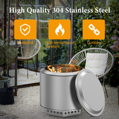 BBQ-PLUS 600D Oxford protective cover draped over Bonfire, repels water