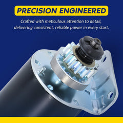 BDELI starter gear installed on shaft demonstrating direct-fit replacement advantage