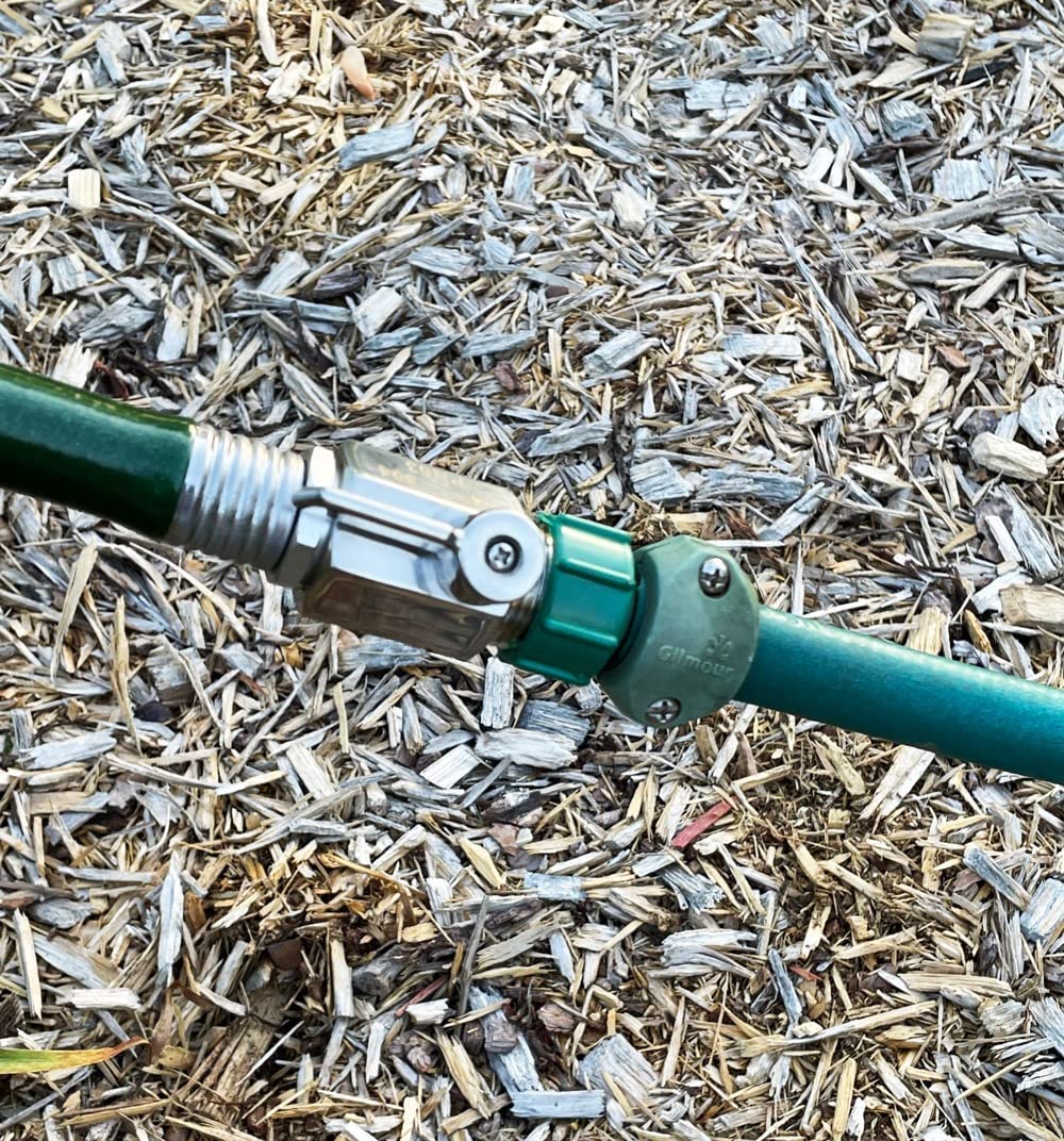 beduan valve attached to garden hose in use showing smooth full-port water flow