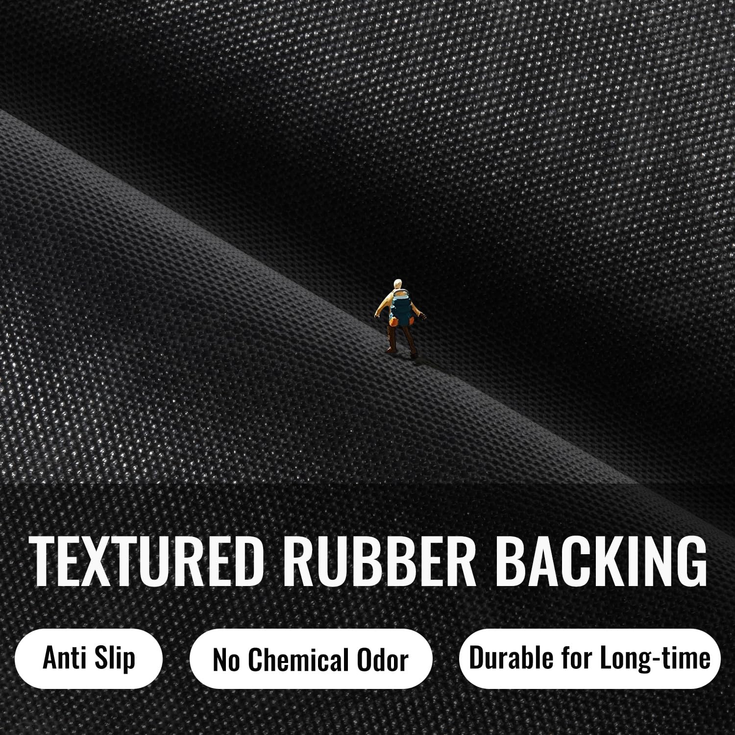 BEHERO rubber backing visible for slip resistance and durability
