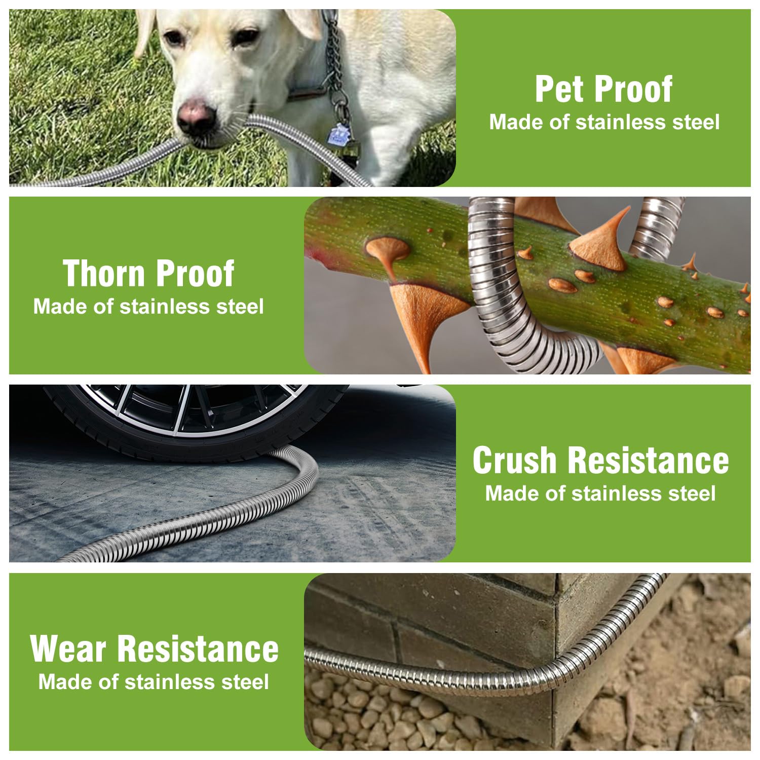 beitopamz hose stretched along lawn showing 100 ft reach for large yards