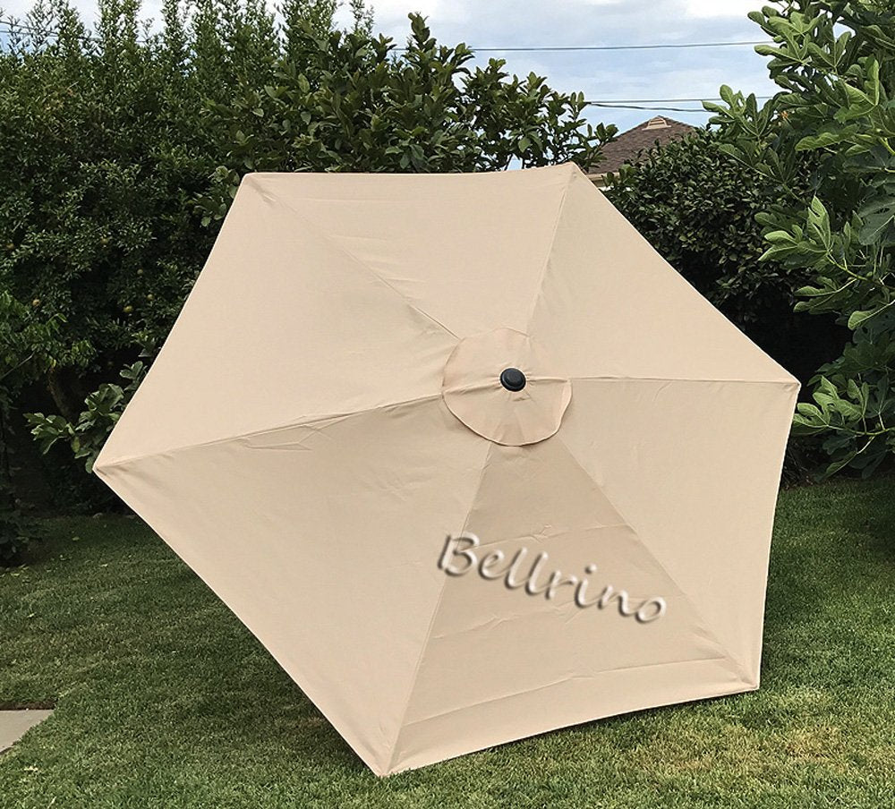 BELLRINO beige canopy front view showing restored patio look and shade